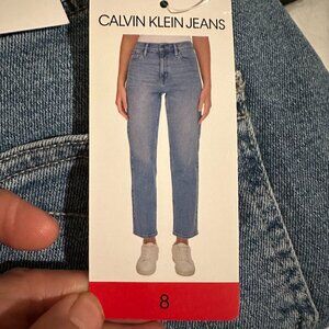 Calvin Klein Jeans Women's Size 8 Light Blue High Rise Straight Leg Coastal NEW